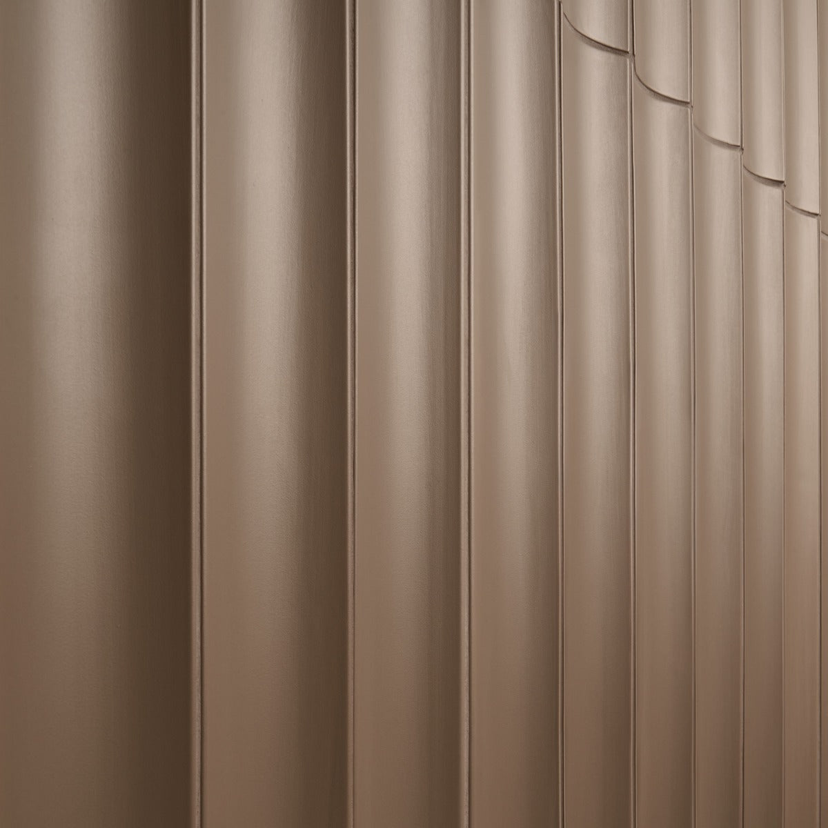 Roller Taupe Fluted Column 4x36 3D Handmade Matte Ceramic Tile