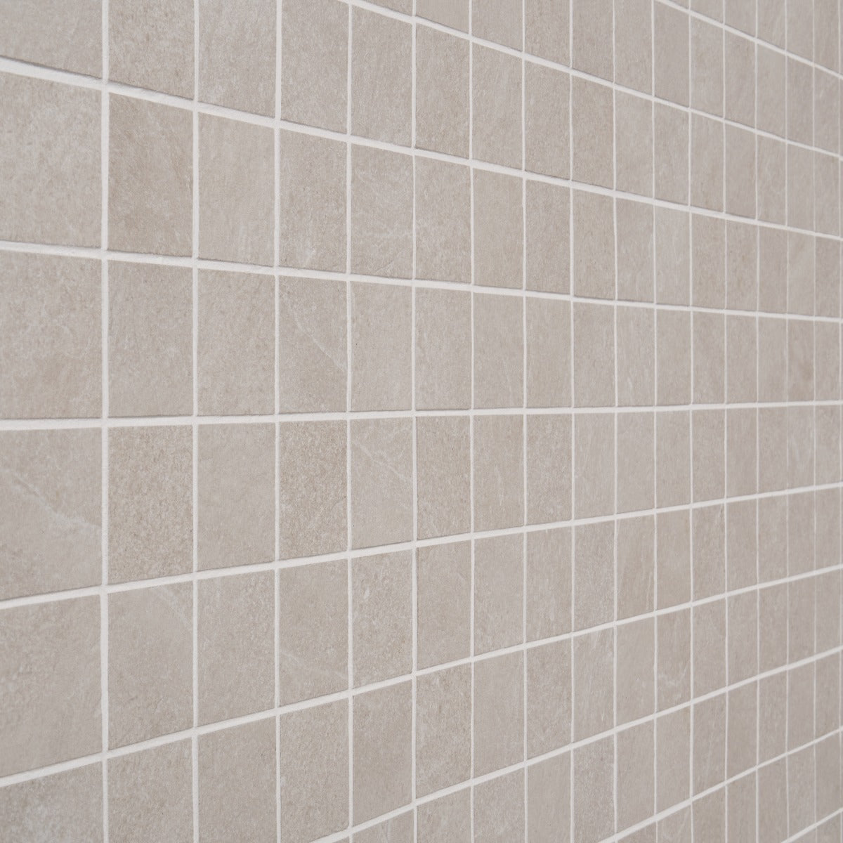 Era Linen White 2x2 Matte Porcelain Mosaic Tile - Durable Limestone Look