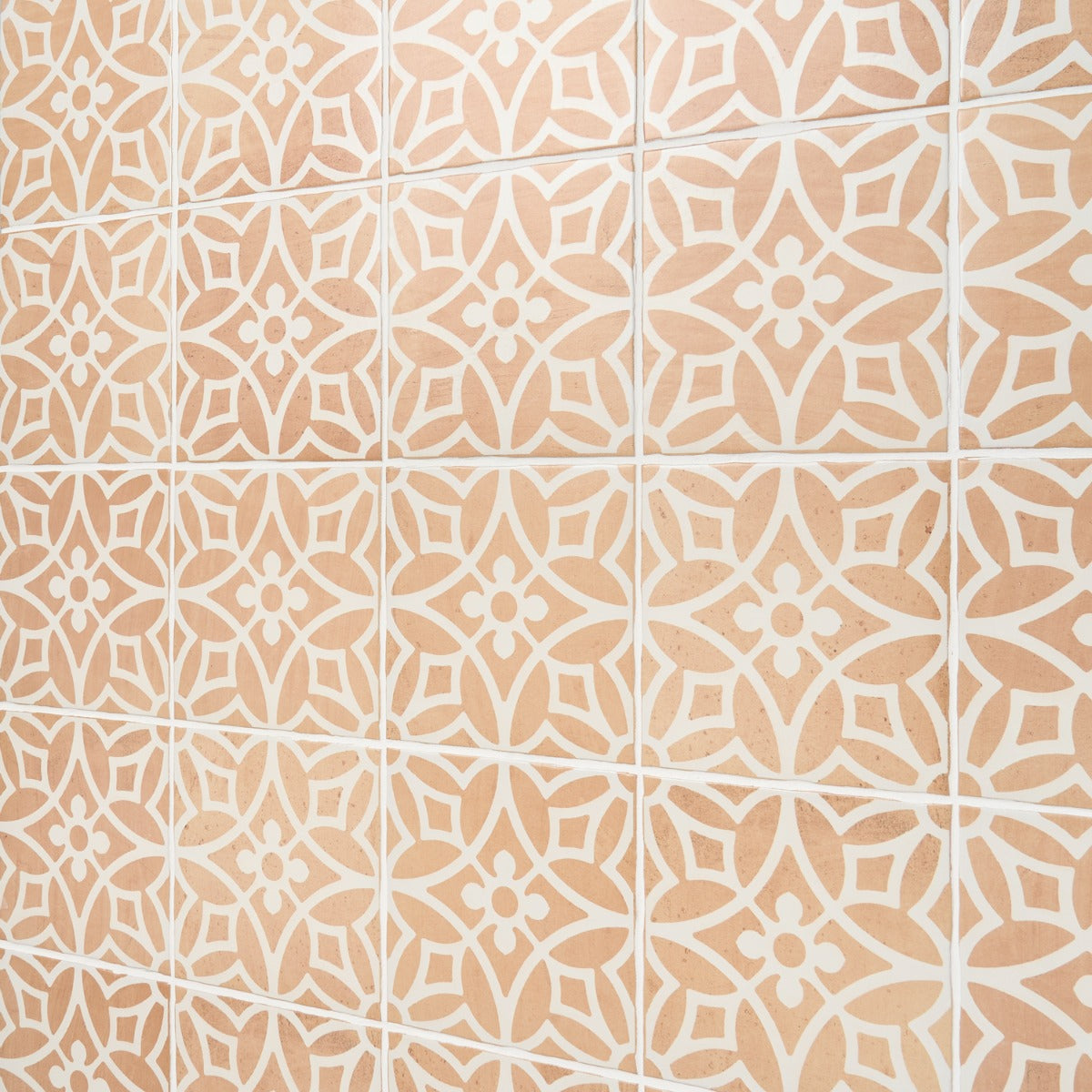 Saltillo Flora Terracotta 9x9 Matte Porcelain Tile - Lux Tile