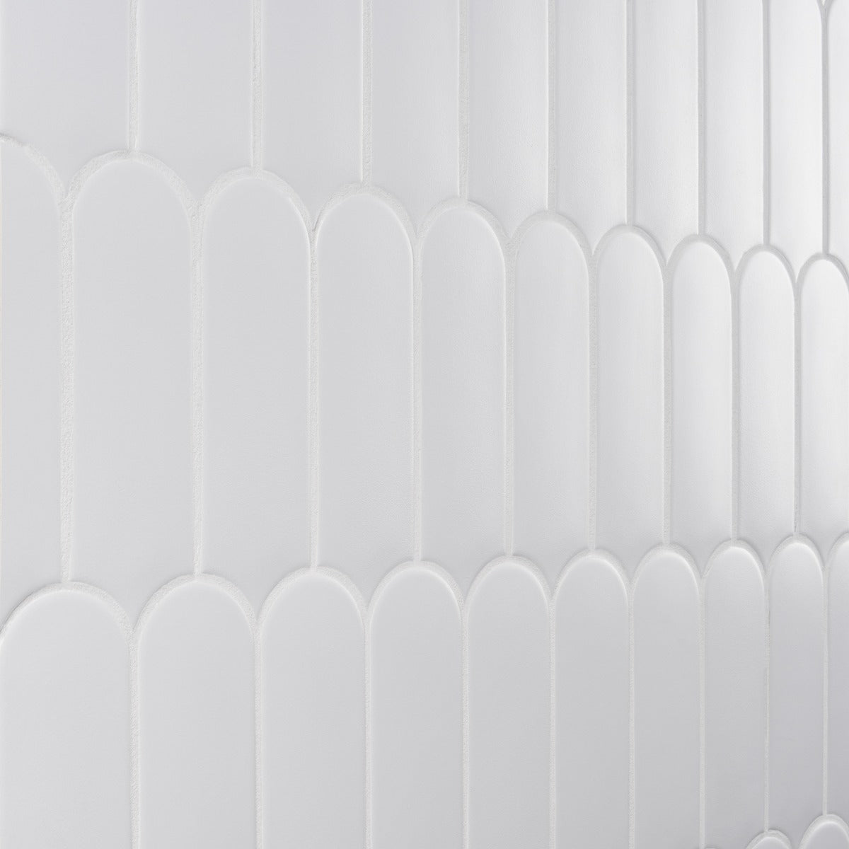 Parry Mist Gray 3x8 Fishscale Matte Ceramic Wall Tile - Lux Tile