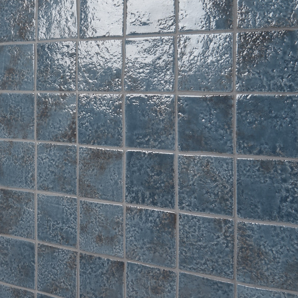 Greta Midnight Blue 5x5 Glossy Textured Porcelain Tile