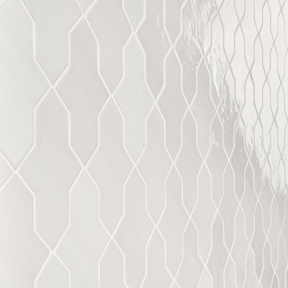 Lux Tile Parma Cruz White 5x8 Polished Porcelain Tile