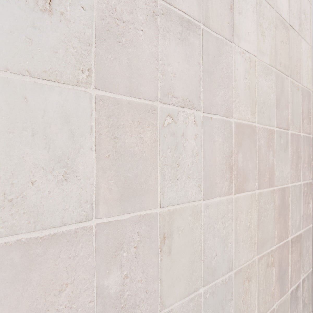 Navari White 5x5 Textured Matte Ceramic Tile - Tilebar