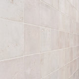 Navari White 5x5 Textured Matte Ceramic Tile - Tilebar