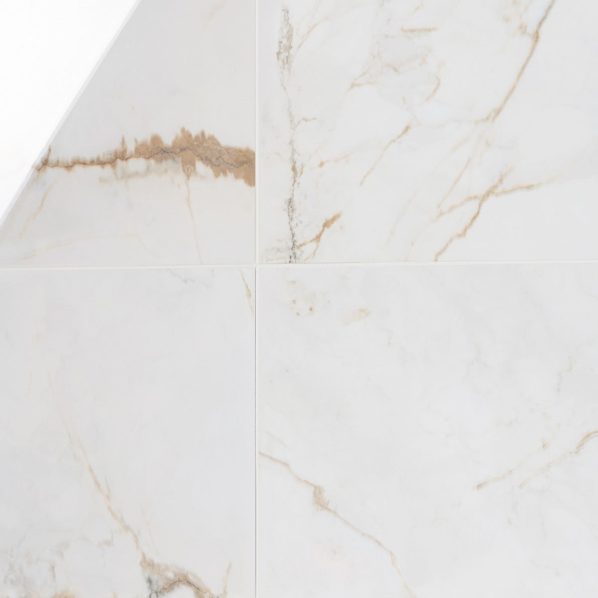 Lux Tile Calacatta Macchia White Gold 24x48 Polished Porcelain Tile