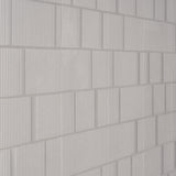 Division Silver 8x16 Fluted Matte Ceramic Wall Tile by Lux Tile