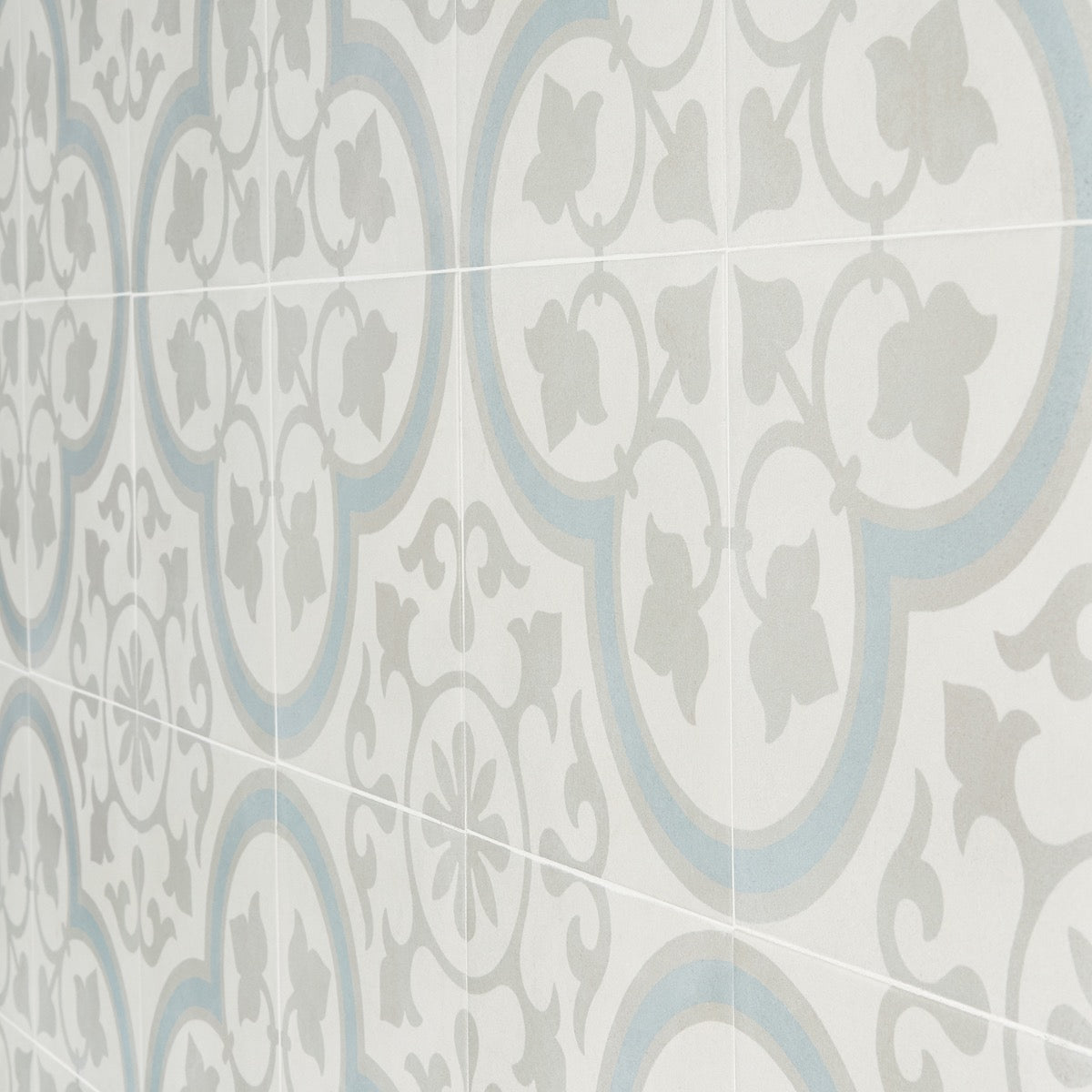 Lapaz Ornate Silver 9x9 Matte Porcelain Tile - Lux Tile
