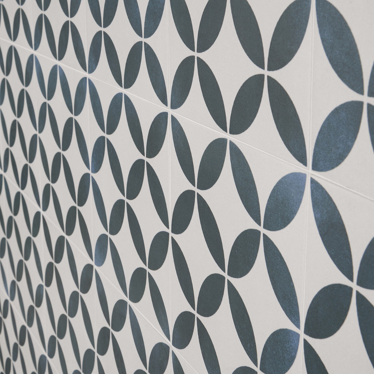 Lapaz Petals Blue 9x9 Matte Porcelain Tile - Lux Tile