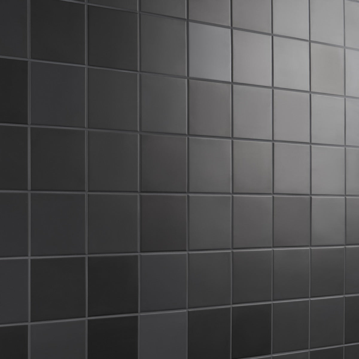 Born Charcoal Gray 5x5 Matte Porcelain Tile - Lux Tile