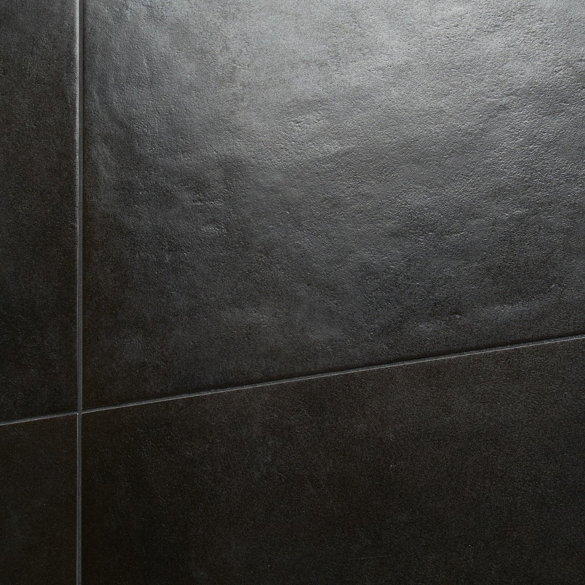 Rethink Leather Black 24x24 Matte Porcelain Tile by Lux Tile