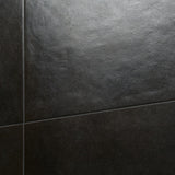 Rethink Leather Black 24x24 Matte Porcelain Tile by Lux Tile