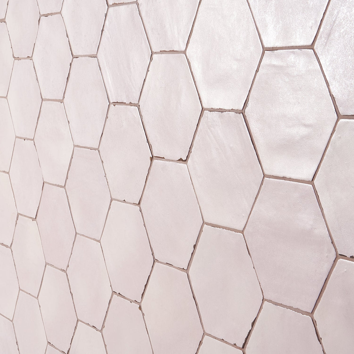 Sasha Hex Rose Pink Matte Porcelain Tile - 6" Hexagon