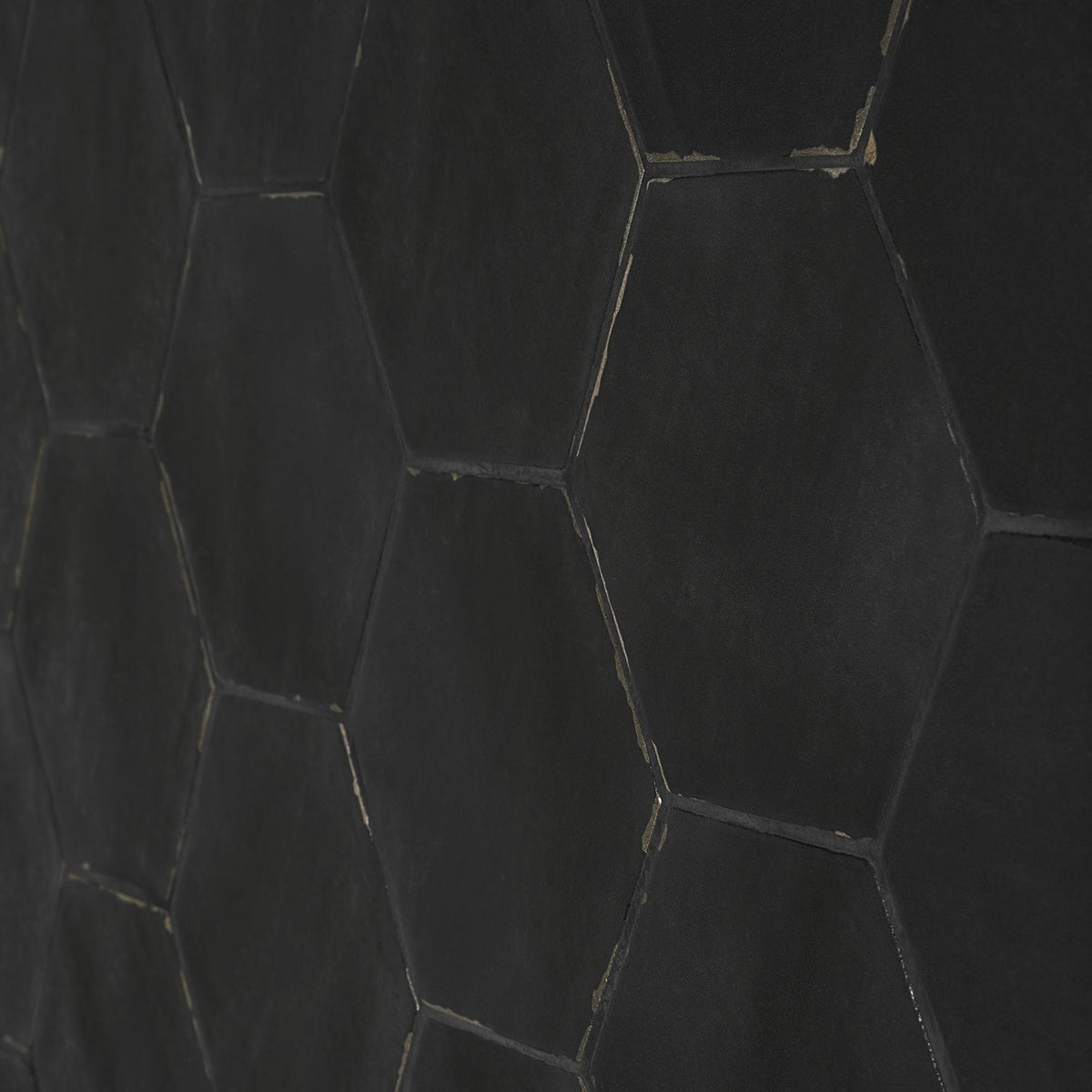 Lux Tile Sasha Hex Nero Black 6" Matte Porcelain Hexagon Tile