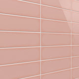 Lux Tile Park Hill Pink 4x12 Polished Porcelain Subway Tile