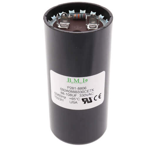 Carrier P281-1460 capacitor - front view (Voltage: 330v; MFD: 145-174)