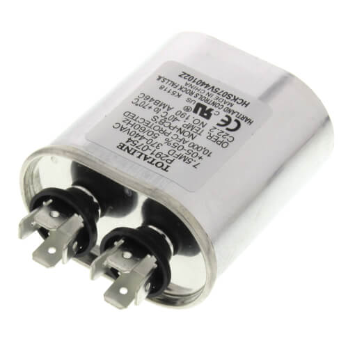 Carrier P291-0754 capacitor - detail view (Type: Single; Voltage: 440v)