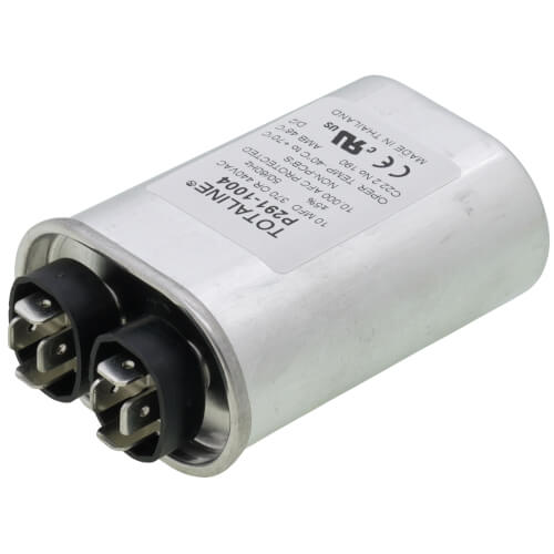 Carrier P291-1004 capacitor - detail view (Voltage: 440v; MFD: 10)