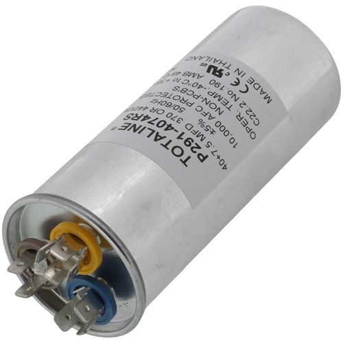 Carrier P291-4074RS capacitor - detail view (Voltage: 440V; MFD: 40/7.5)