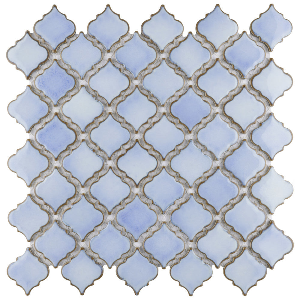 Merola Tile Hudson Tangier Frost Blue 12 in. x 12 in. Porcelain Mosaic Tile (10.96 sq. ft. / Case)