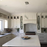 Jeffrey Court Churchill White Split Face 11.75 in. x 12.625 in. x 13 mm Splitface Textured Marble Mosaic Tile