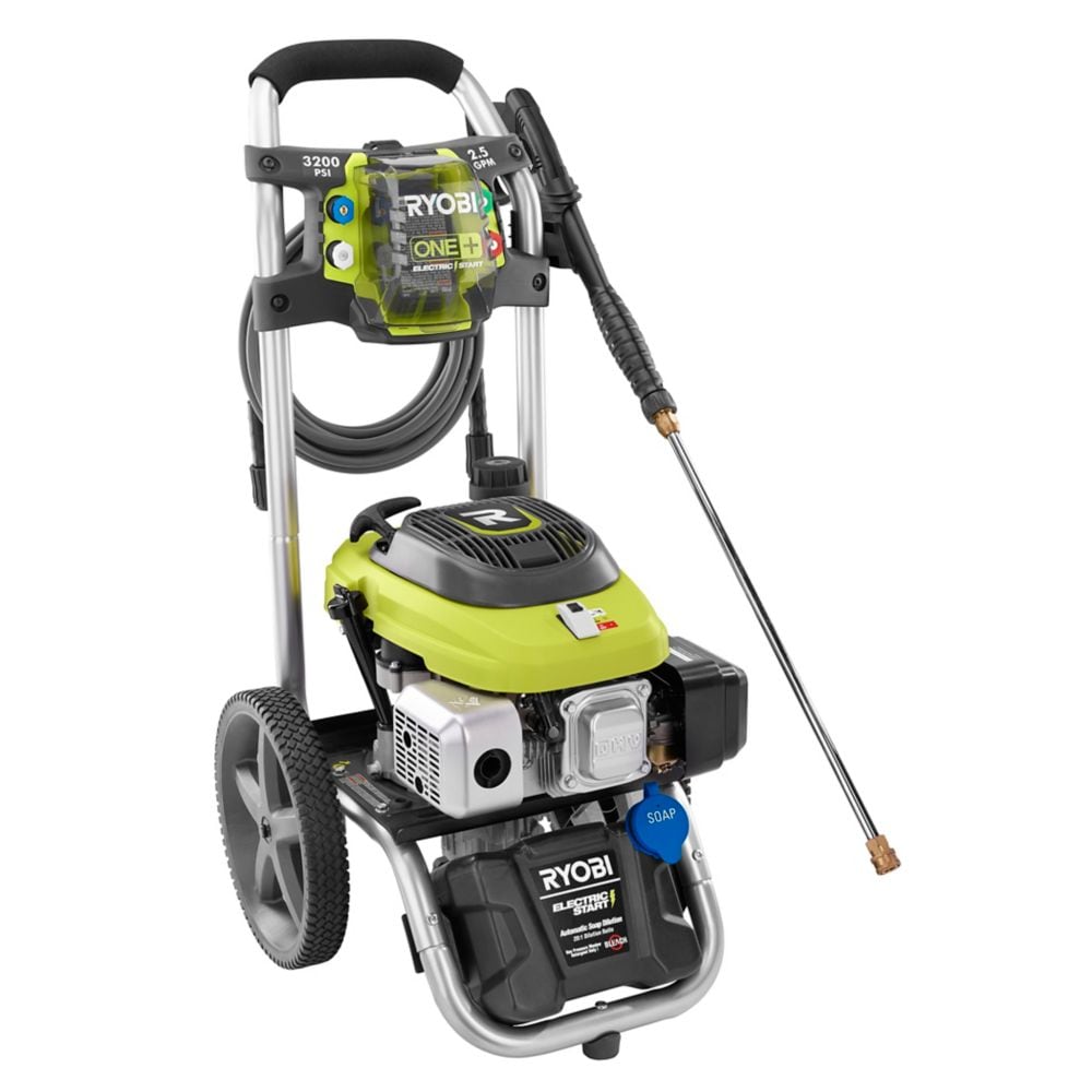 RYOBI 3,200 PSI 2.5 GPM ONE+ 18-Volt Electric Start Gas Pressure Washer