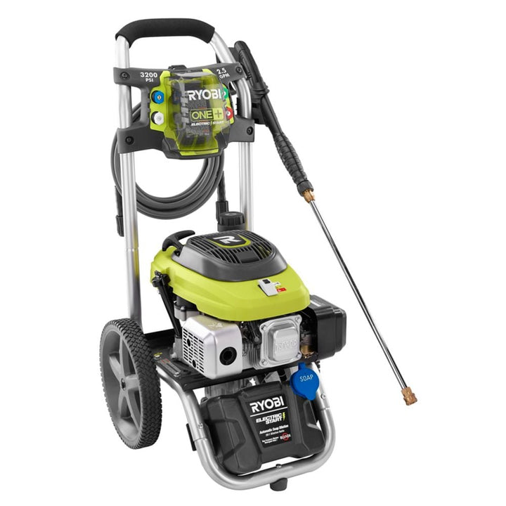 RYOBI 3,200 PSI 2.5 GPM ONE+ 18-Volt Electric Start Gas Pressure Washer