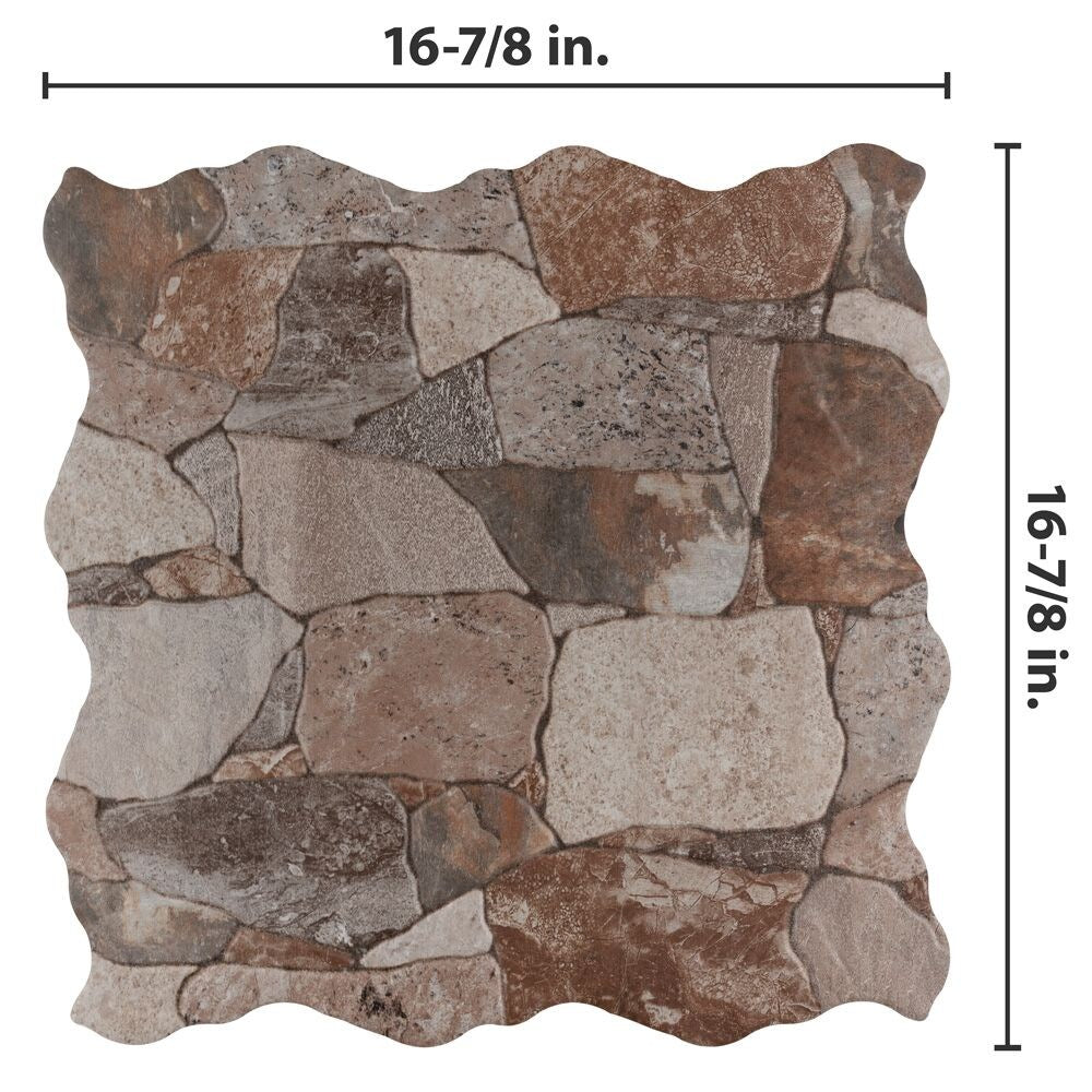 Merola Tile Attica Gris 16-7/8 in. x 16-7/8 in. Ceramic Floor and Wall Tile (14.15 sq. ft. / Case)