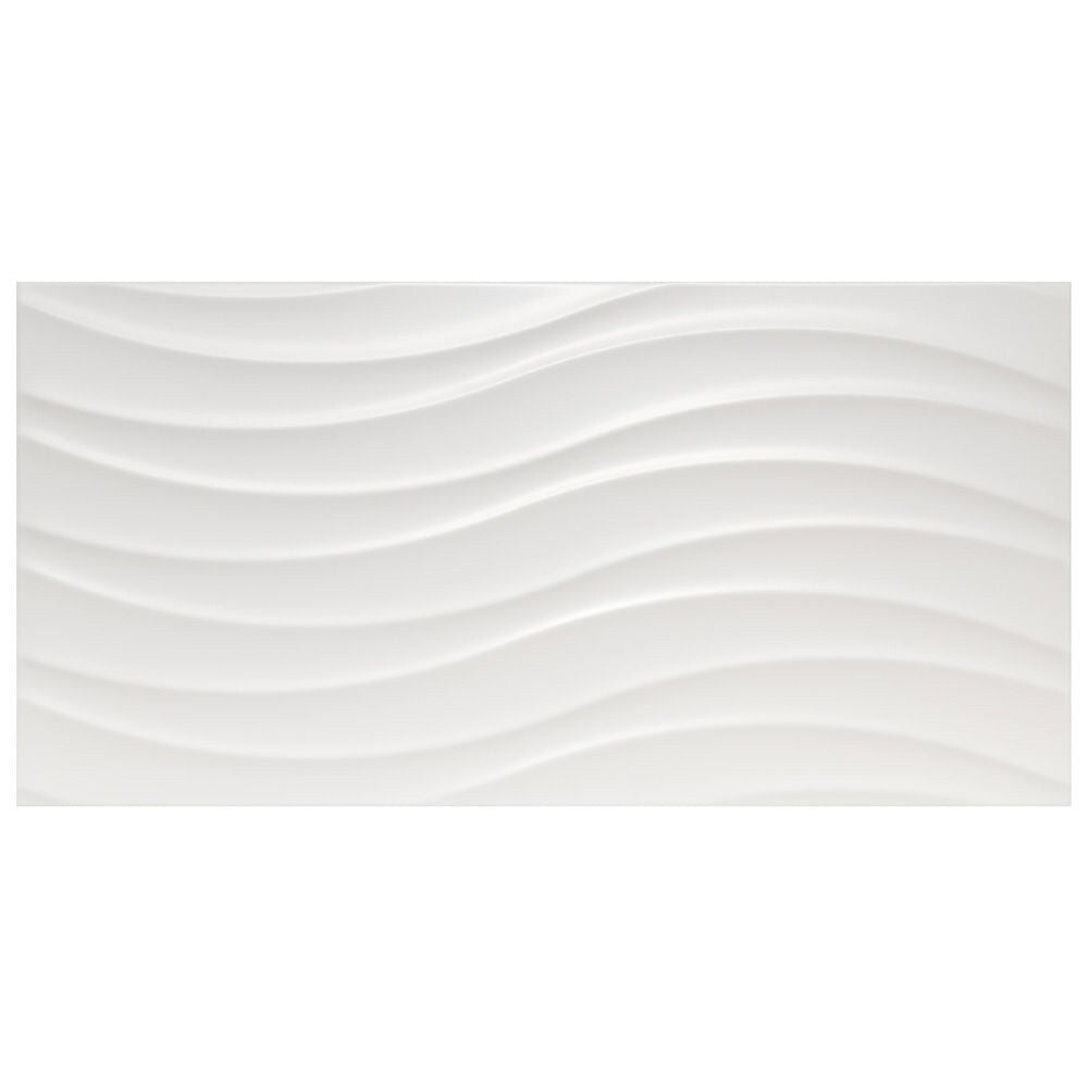 Merola Tile Silueta Blanco Matte 12-3/8 in. x 24-7/8 in. Ceramic Wall Tile (15.42 sq. ft. / Case)