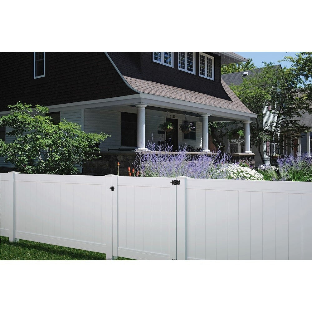 Veranda Pro Series 4 ft. W x 5 ft. H White Vinyl Woodbridge Privacy Fence Gate