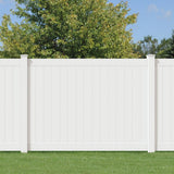 Veranda Pro Series 5 in. x 5 in. x 8 ft. White Vinyl Woodbridge Closed Picket Top Routed Line Fence Post