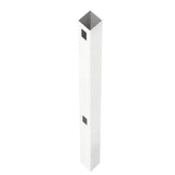 Veranda Pro Series 5 in. x 5 in. x 8 ft. White Vinyl Woodbridge Closed Picket Top Routed Line Fence Post