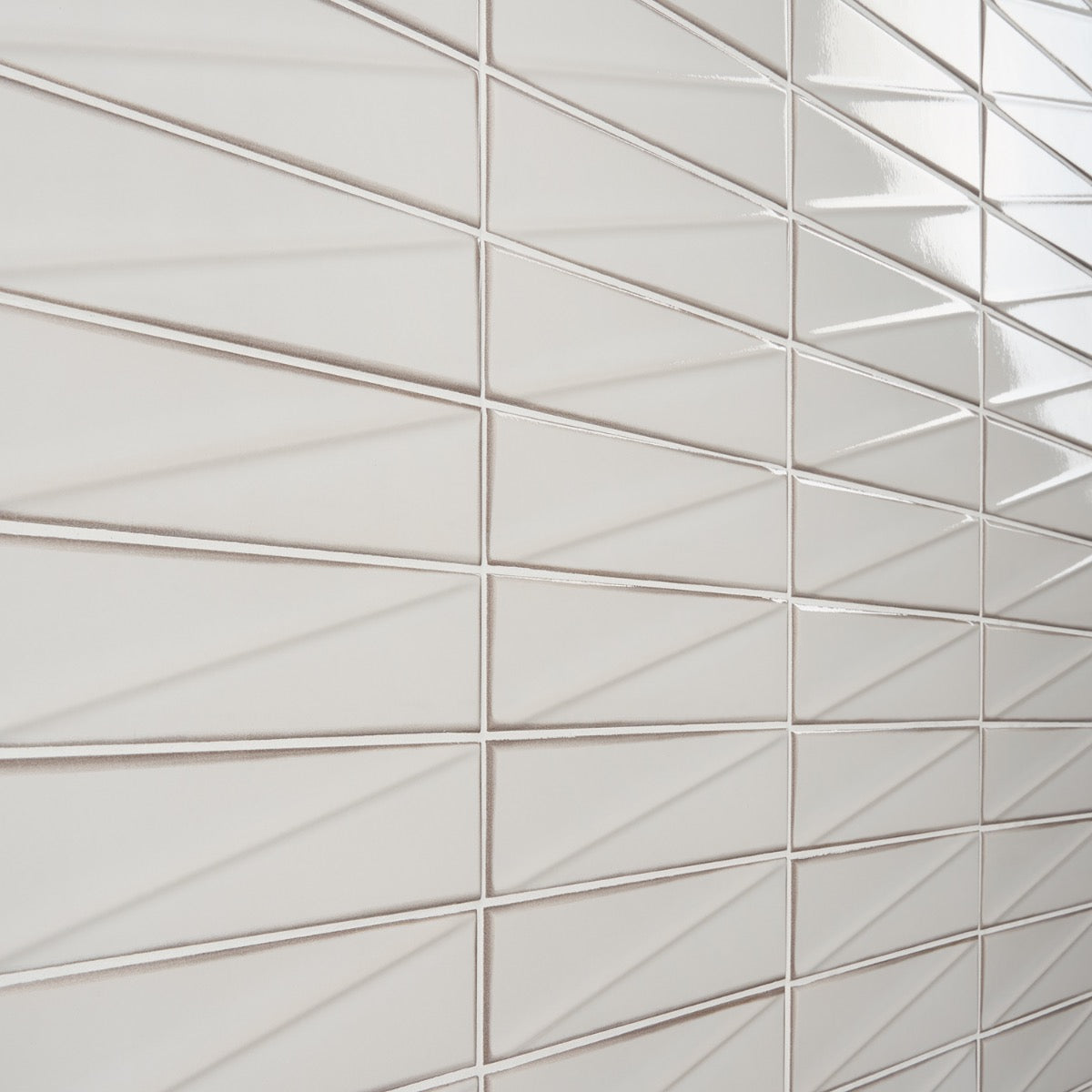 Axelle Ice White 3x12 3D Glossy Ceramic Subway Tile - Lux Tile