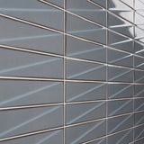 Axelle Misty Gray 3x12 3D Glossy Ceramic Subway Tile - Lux Tile