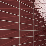 Axelle Ruby Red 3D Glossy Ceramic Subway Tile - 3x12