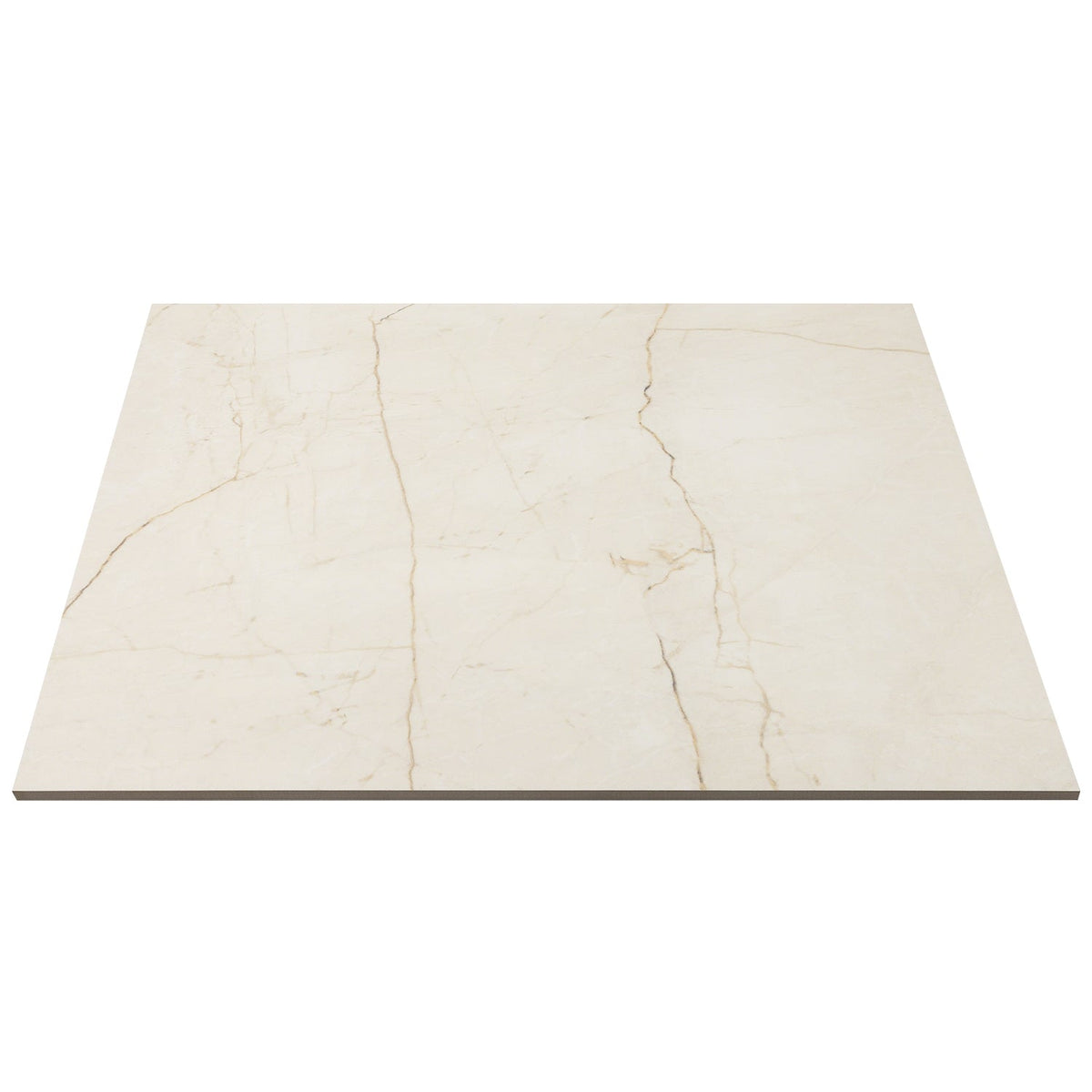 Marble Tech Crema Avorio Beige 24x24 Polished Porcelain Tile