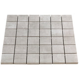 Lux Tile Cement Silver Matte Porcelain Mosaic Tile 2x2
