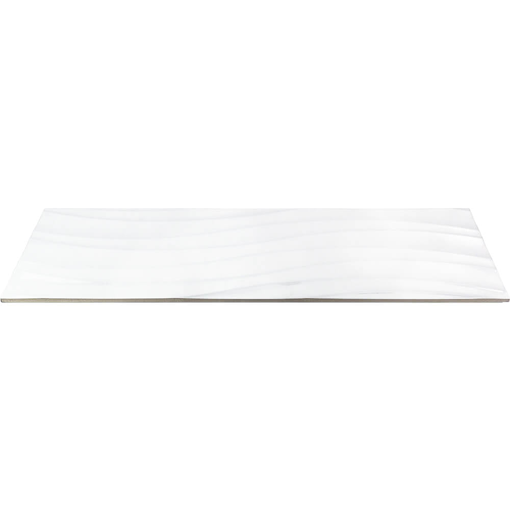 Gentle Waves White 12x36 Polished Ceramic Wall Tile