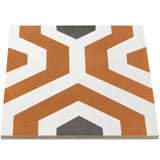 Bond Tile Soumaya Orange Encaustic 9x9 Glazed Porcelain Tile
