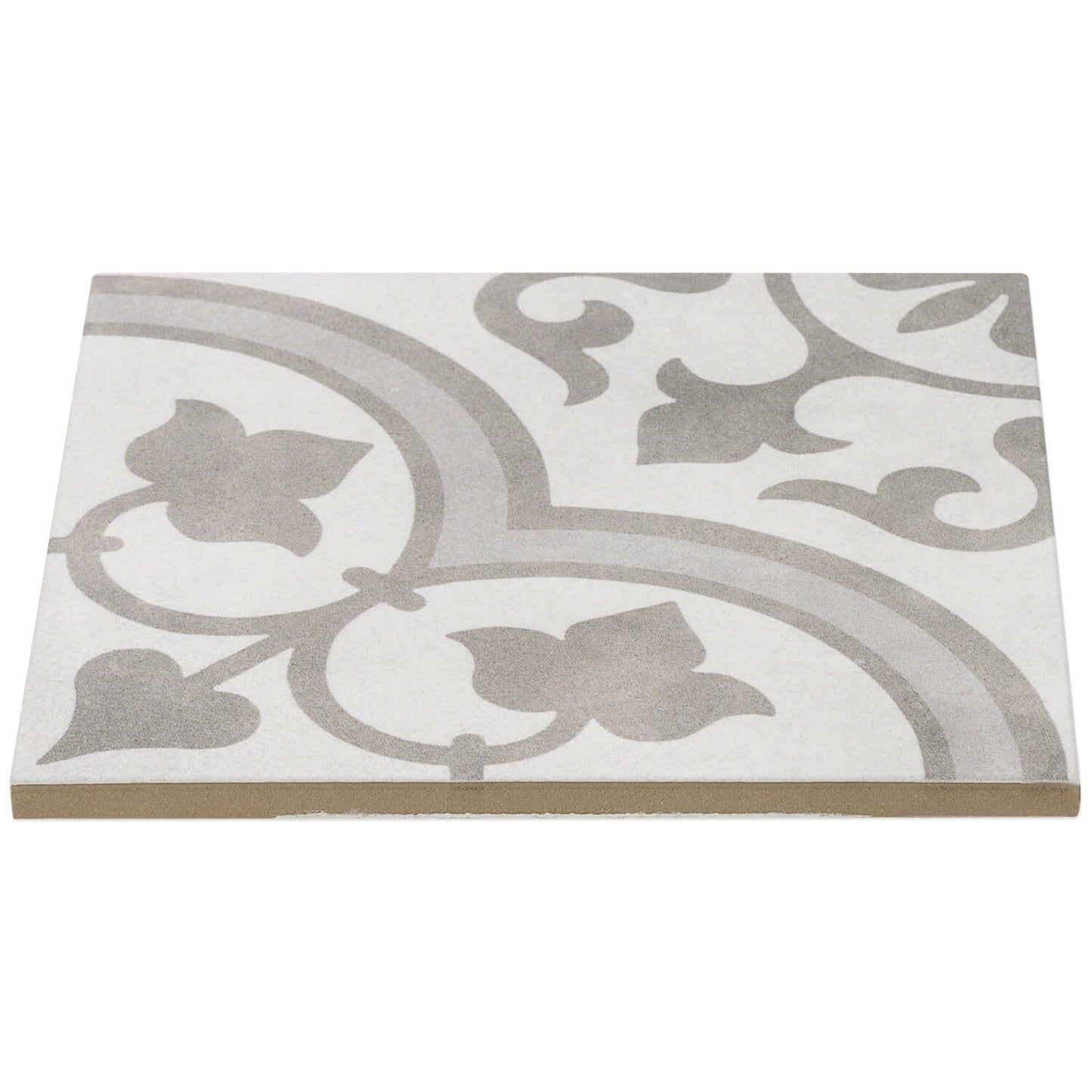 Cascais Silver Ornate 9x9 Matte Porcelain Tile - Lux Tile