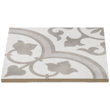 Cascais Silver Ornate 9x9 Matte Porcelain Tile - Lux Tile