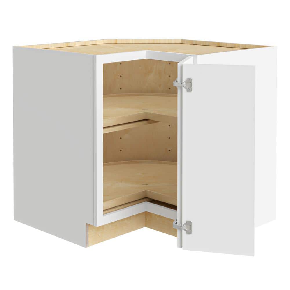 Home Decorators Collection Newport Pacific White Lazy Susan Corner Cabinet