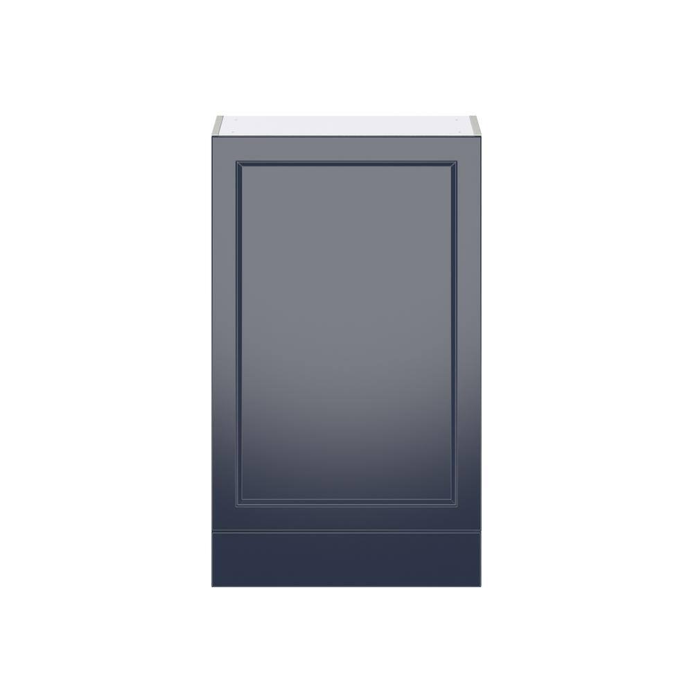 J COLLECTION Devon Painted 24 in. W x 40 in. H x 14 in. D Blue Recessed Assembled Wall Kitchen Cabinet with 1-Draw