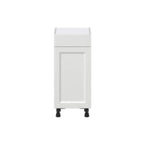 J COLLECTION 15 in. W x 14 in. D x 34.5 in. H Alton Painted White Shaker Assembled Shallow Base Kitchen Cabinet with a Drawer
