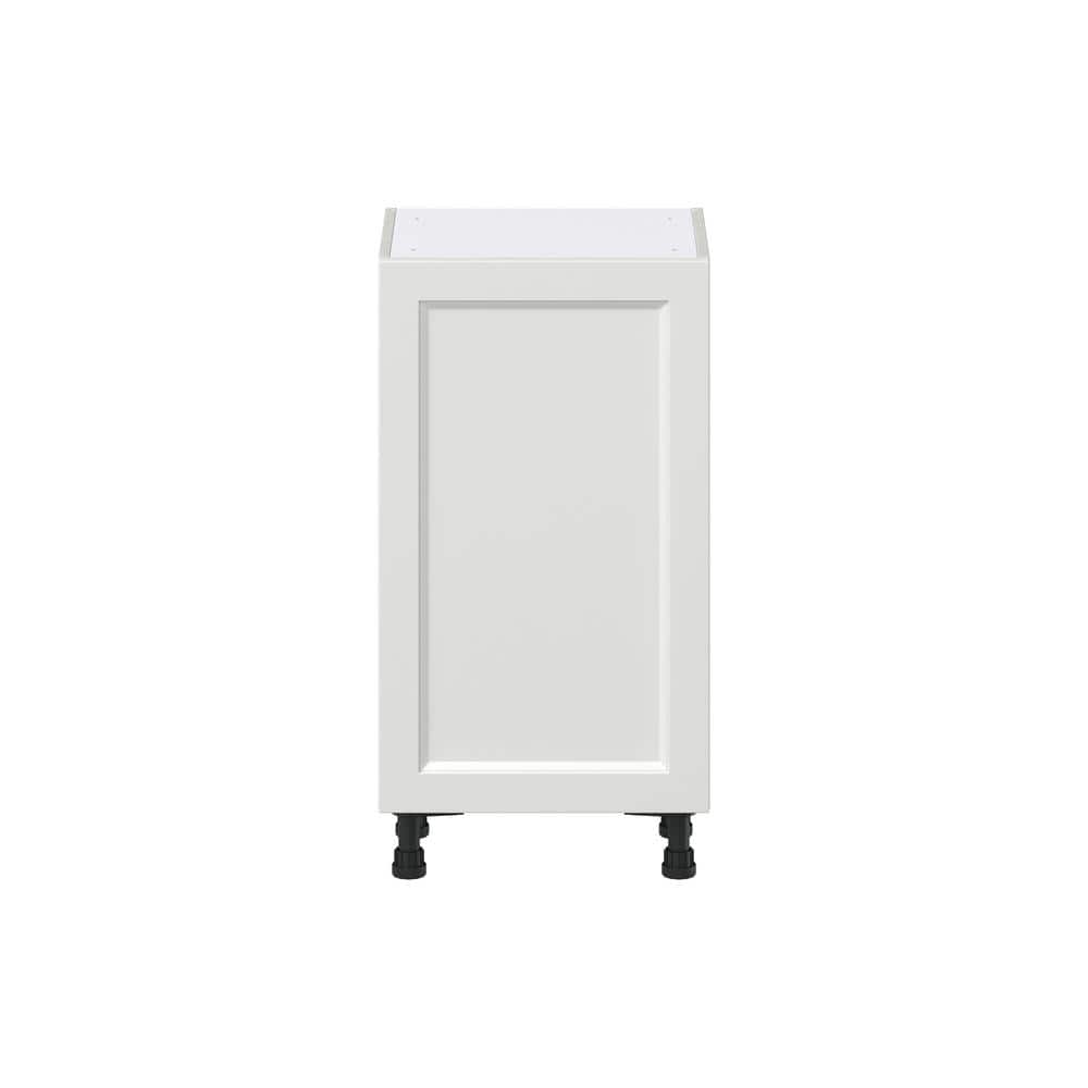 J COLLECTION 18 in. W x 14 in. D x 34.5 in. H Alton Painted White Shaker Assembled Shallow Base Kitchen Cabinet with Inner Drawers