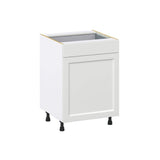 J COLLECTION Alton 24 in. W x 24 in. D x 34.5 in. H Painted White Shaker Assembled Base Kitchen Cabinet with a Drawer