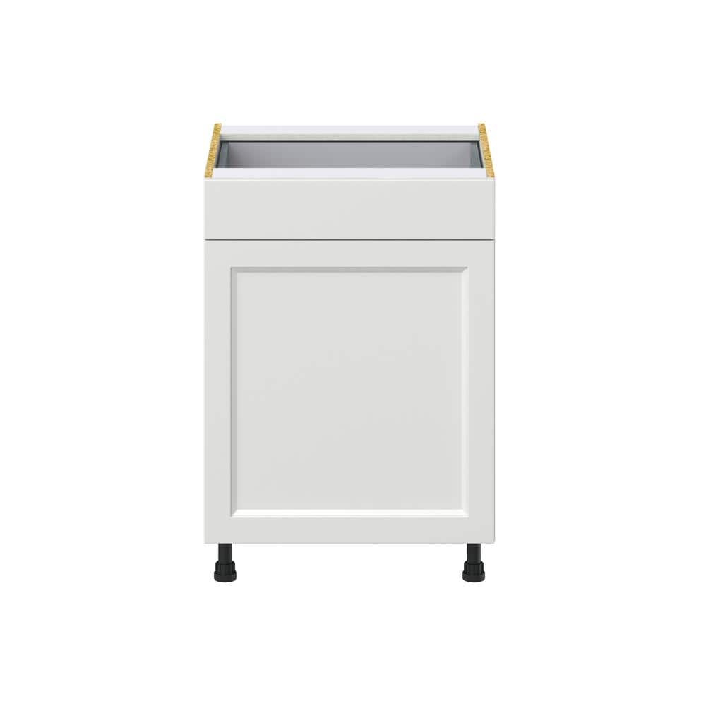 J COLLECTION Alton 24 in. W x 24 in. D x 34.5 in. H Painted White Shaker Assembled Base Kitchen Cabinet with a Drawer