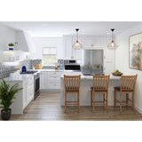 J COLLECTION Alton Painted White Recessed Assembled 36 in. W x 32.5 in. H x 23.75 in. D Accessible ADA 1 Drawer Base Kitchen Cabinet