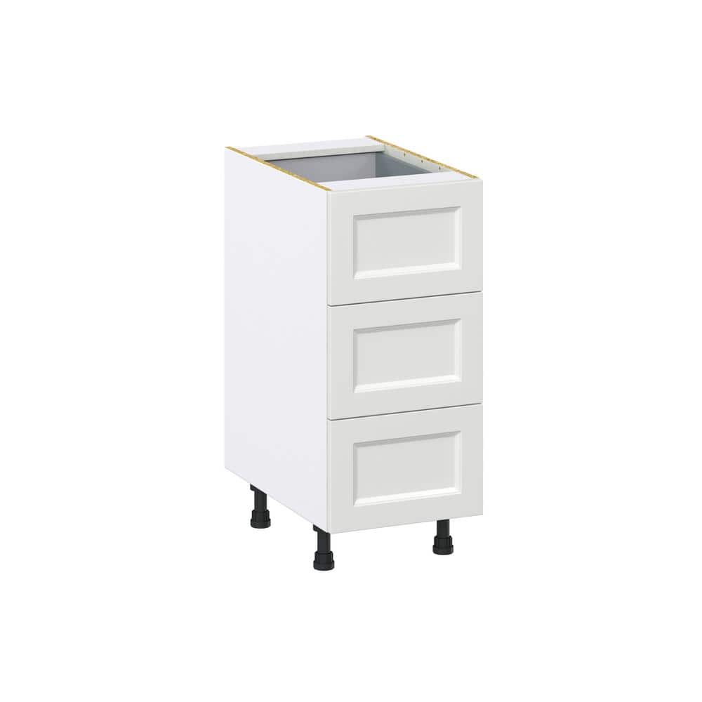 J COLLECTION 15 in. W x 24 in. D x 34.5 in. H Alton Painted White Shaker Assembled Base Kitchen Cabinet with Inner Drawer