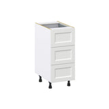 J COLLECTION 15 in. W x 24 in. D x 34.5 in. H Alton Painted White Shaker Assembled Base Kitchen Cabinet with Inner Drawer
