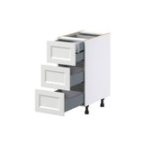 J COLLECTION 15 in. W x 24 in. D x 34.5 in. H Alton Painted White Shaker Assembled Base Kitchen Cabinet with Inner Drawer